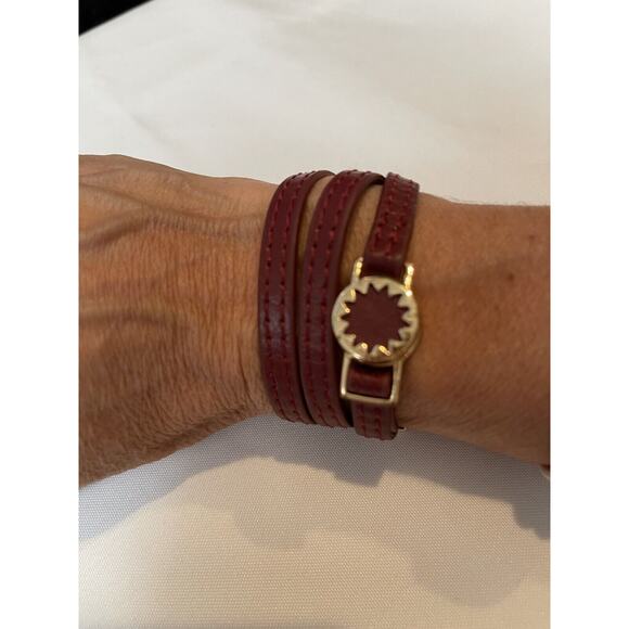 House of Harlow red leather - gold pendant, perfect condition. - Picture 8 of 16